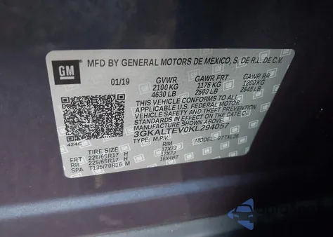 2019 GMC Terrain Sle from USA, damaged, VIN 3GKALTEV0KL294057